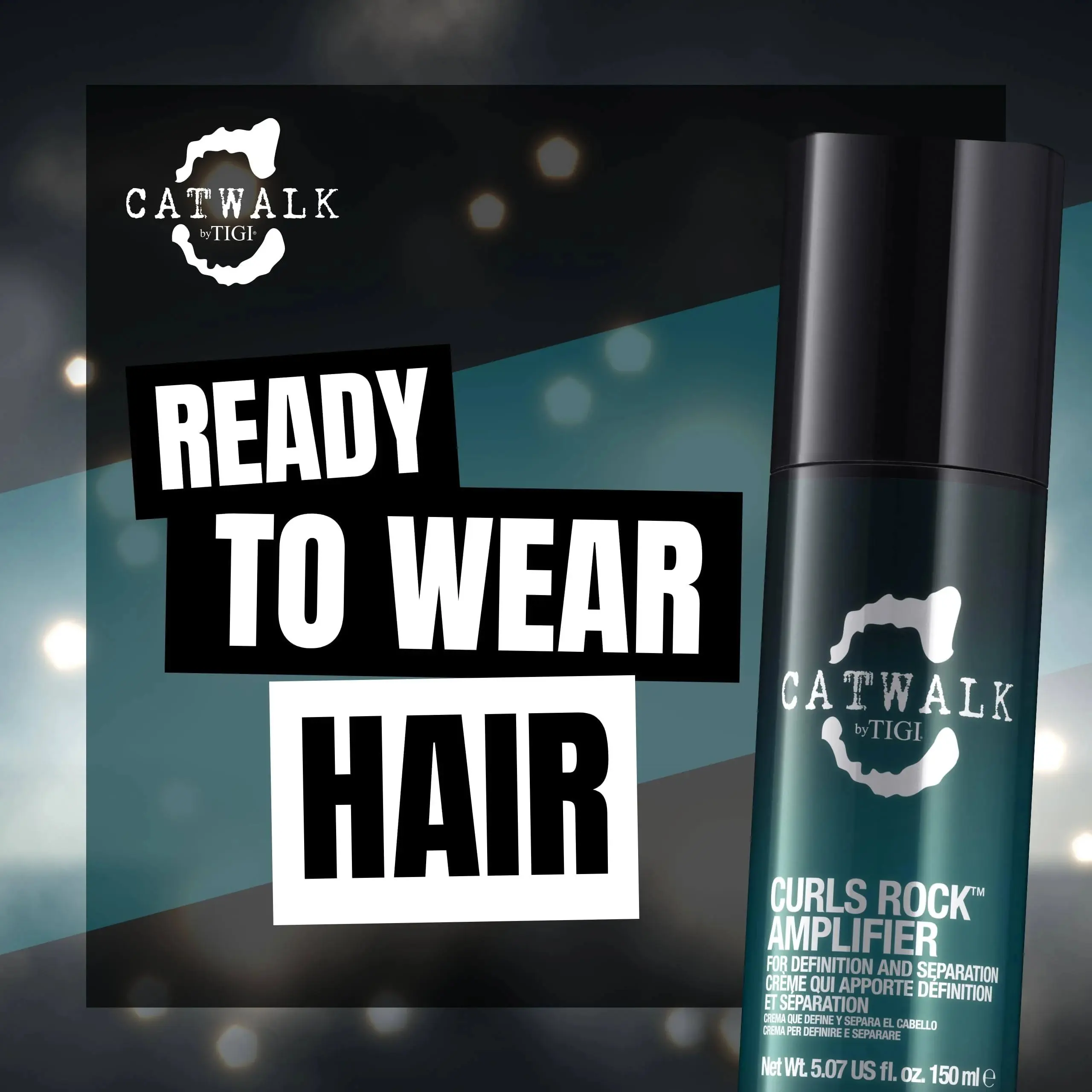 TIGI Catwalk Curls Rock Amplifier Gel 5.07 oz - Lightweight Nourishing Braiding Gel for Volumizing Waterproof Haircare with Jojoba Oil & Pro-Vitamin B5 for Frizz-Free Paradise Curls