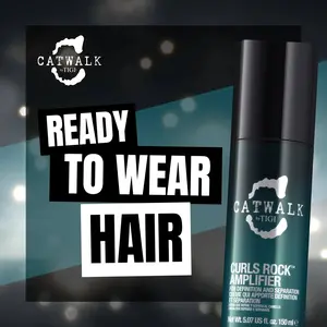 TIGI Catwalk Curls Rock Amplifier Gel 5.07 oz - Lightweight Nourishing Braiding Gel for Volumizing Waterproof Haircare with Jojoba Oil & Pro-Vitamin B5 for Frizz-Free Paradise Curls