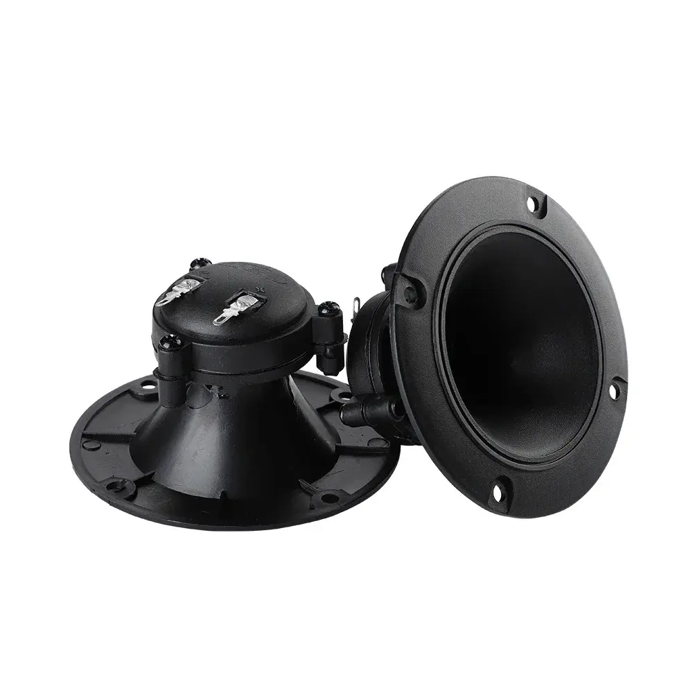2 Pack 98mm (3.85in) Wired Piezo Horn Tweeters, 150W High Power Ceramic Driver Speakers, 5-20kHz Frequency Range Hole Mount Treble Drivers for DIY Audio Projects
