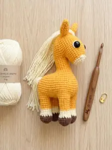 Handmade Crochet Horse Plushie - Cute Amigurumi Pony Stuffed Animal Toy