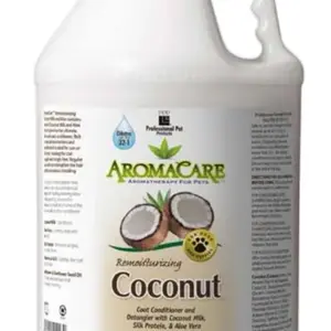 Aromacare PPP Coconut Milk & Aloe Conditioner - Ultimate Aromatherapy for Cats & Dogs - Natural Emollients & Moisturizers - Strengthens Hair Reduces Shedding - Suitable for All Coat Types - Dilutes Up to 32:1