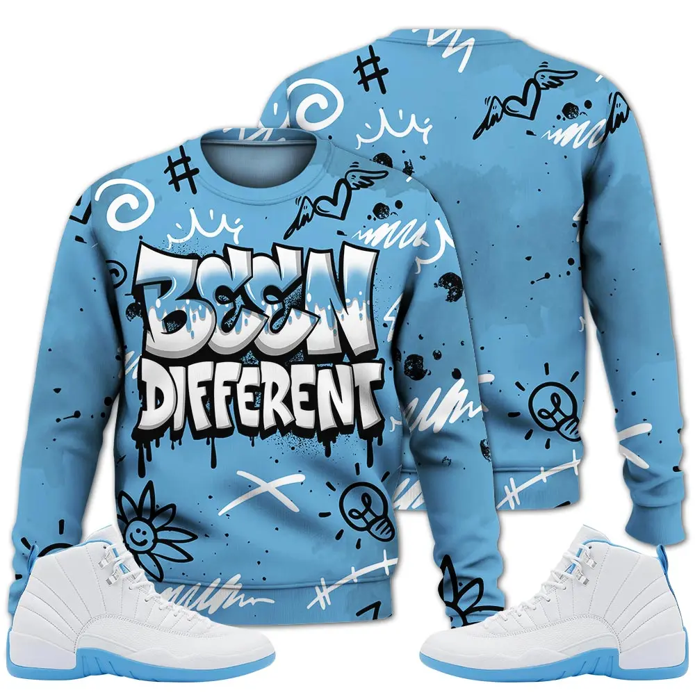 2025 Retro Melo 12s Sweatshirt, Drip Been Different Outfits Streetwear Unisex Sneaker Matching Graphic Tee Fabric Fleece Womenswear Hoodie Polyester Tops Pullover Long Sleeve