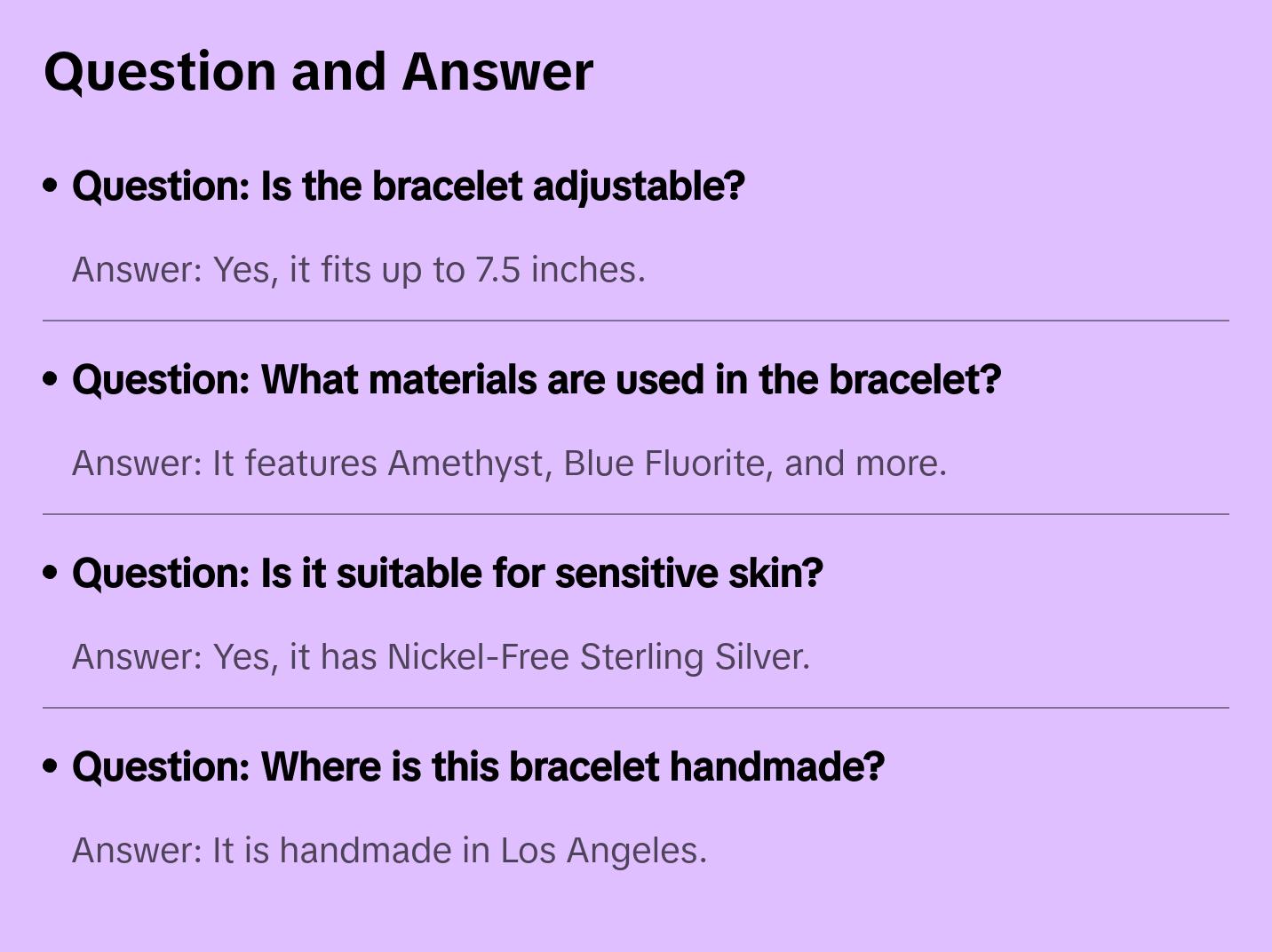 Candy Dance Bracelet | Made with Amethyst, Blue Fluorite, Labradorite, Clear Quartz, Sunstone, Sterling Silver