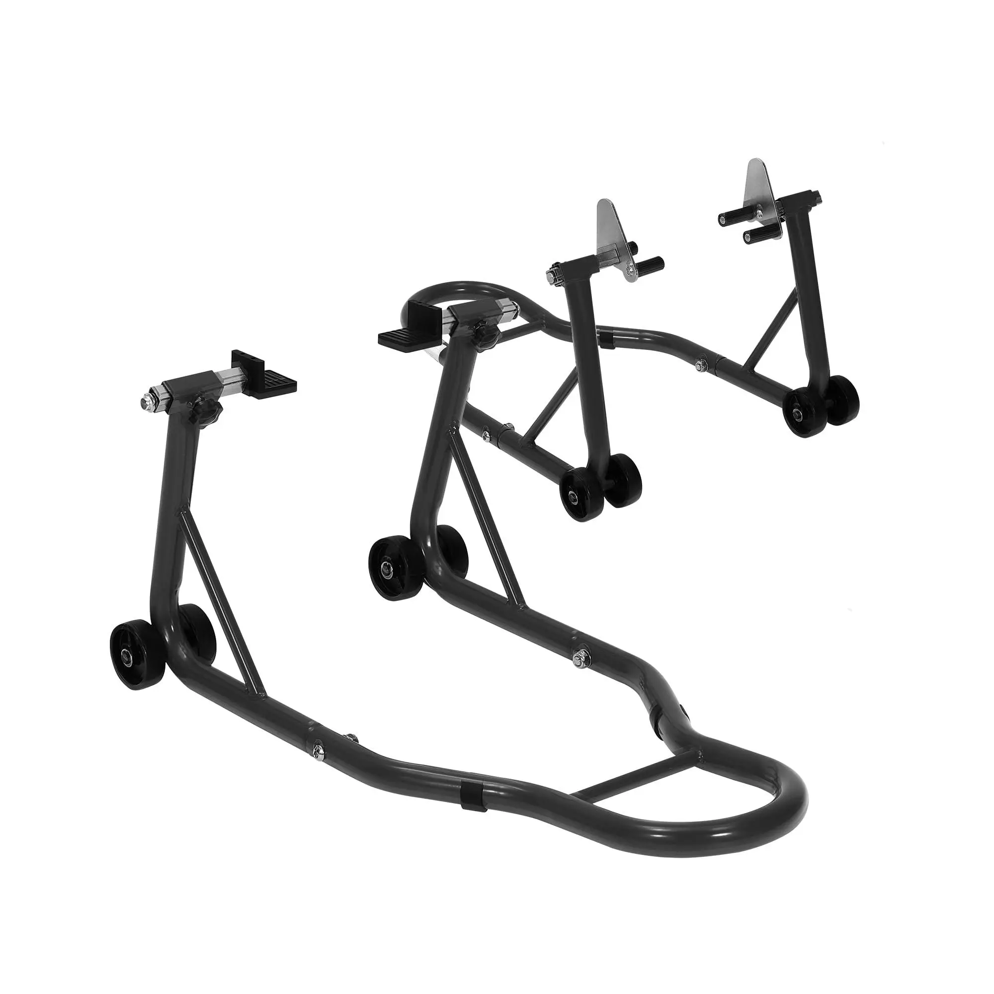 Universal Motorcycle Stand with 900 LBS Lift Capacity - Front & Rear Combo, Fork u+l Swingarm, Spool Paddock Stands, Wheel Lift, Compatible with Most Motorcycles and Sport Bikes