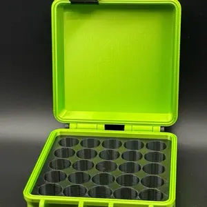 25 Vial Peptide Case for 3ml Vials - Green Storage Solution for Lab Supplies
