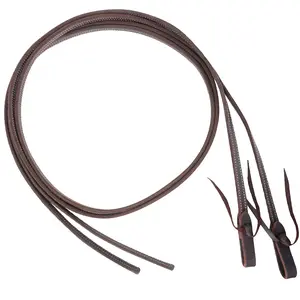 Martin Saddlery Doubled & Stitched Split Latigo Leather Reins - 5/8" Width, Broke-In Feel
