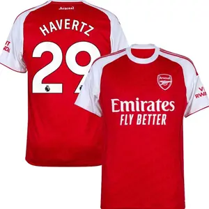 Unisex Soccer/Football Arsenal Club Havertz 29 Champions League 2025/26 Home/Away Replica Jersey - Red