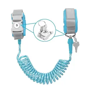 SleekHush 2m Lockable Spring Cord Anti-Lost Wristband - Rotating Headlock, Safety Belt, Key Ring Slot, Stainless Steel - Travel Essentials, Registration Gift, Outdoor Safety Gear Baby Registry Nursery