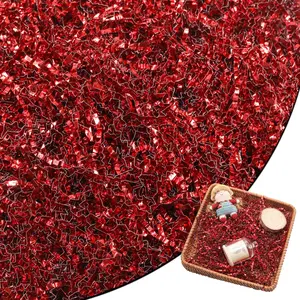 2LB Crinkle Cut Paper Shredded Paper Filler Red Confetti Shreds for  Baskets  Box