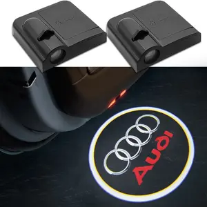 1/2/4pc Wireless Led Car Door Welcome Laser Projector Logo Ghost Shadow Night Lights Car Styling Accessories Courtesy Decor Lamp Kit For Audi Sline A3 A4 B5 B6 B7 B8 8P B9 8V 8L A6 C7 C6 A1 A5 A7 TT Q3 Q5 Q7 Q8 S3 S4 S5 S6 S7 RS3 RS5