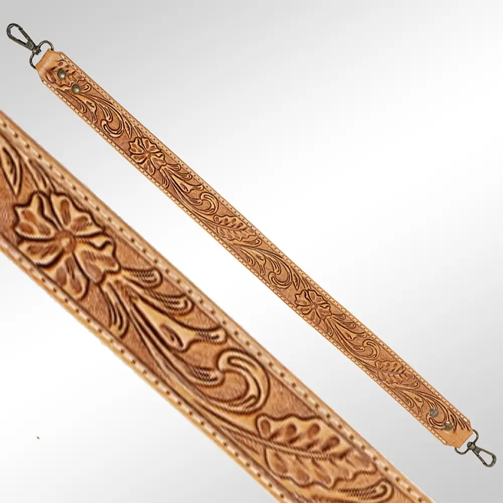 American Darling Hand Tooled Genuine Leather Crossbody Handle Strap for Bags Phone Keychain Wallet Purse Clutch Cellphone