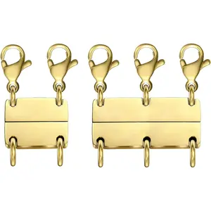 Multi Necklace Layering Clasp Strong Magnetic Clasps, Gold and Silver Necklace Separator for Layering, Multiple Jewelry Closures for Layered Look
