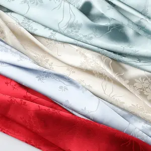 One piece of dark pattern simulated jacquard satin sateen fabric, suitable for Hanfu, formal dresses, blouses and tablecloths. Width: 59 inches, Length: 36/108/180 inches