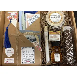 Story Time and Self Care Gift Basket: A Blind Date With A Book, Face Mask, Bath Salts, Honey, and Chapstick Gift Basket