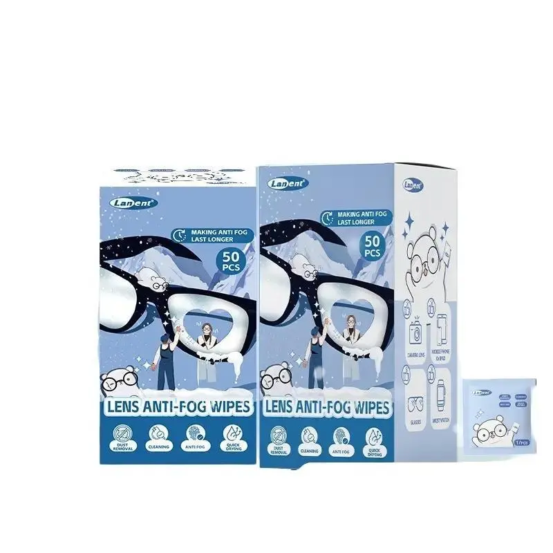 Anti Fog Wipes for Glasses, Helmet Visor & Goggles – Streak-Free Lens Cleaning Cloths, Long-Lasting Clear Vision for Eyeglasses, Sunglasses, Motorcycle Helmets, Ski & Safety Goggles, 100PCS Pack