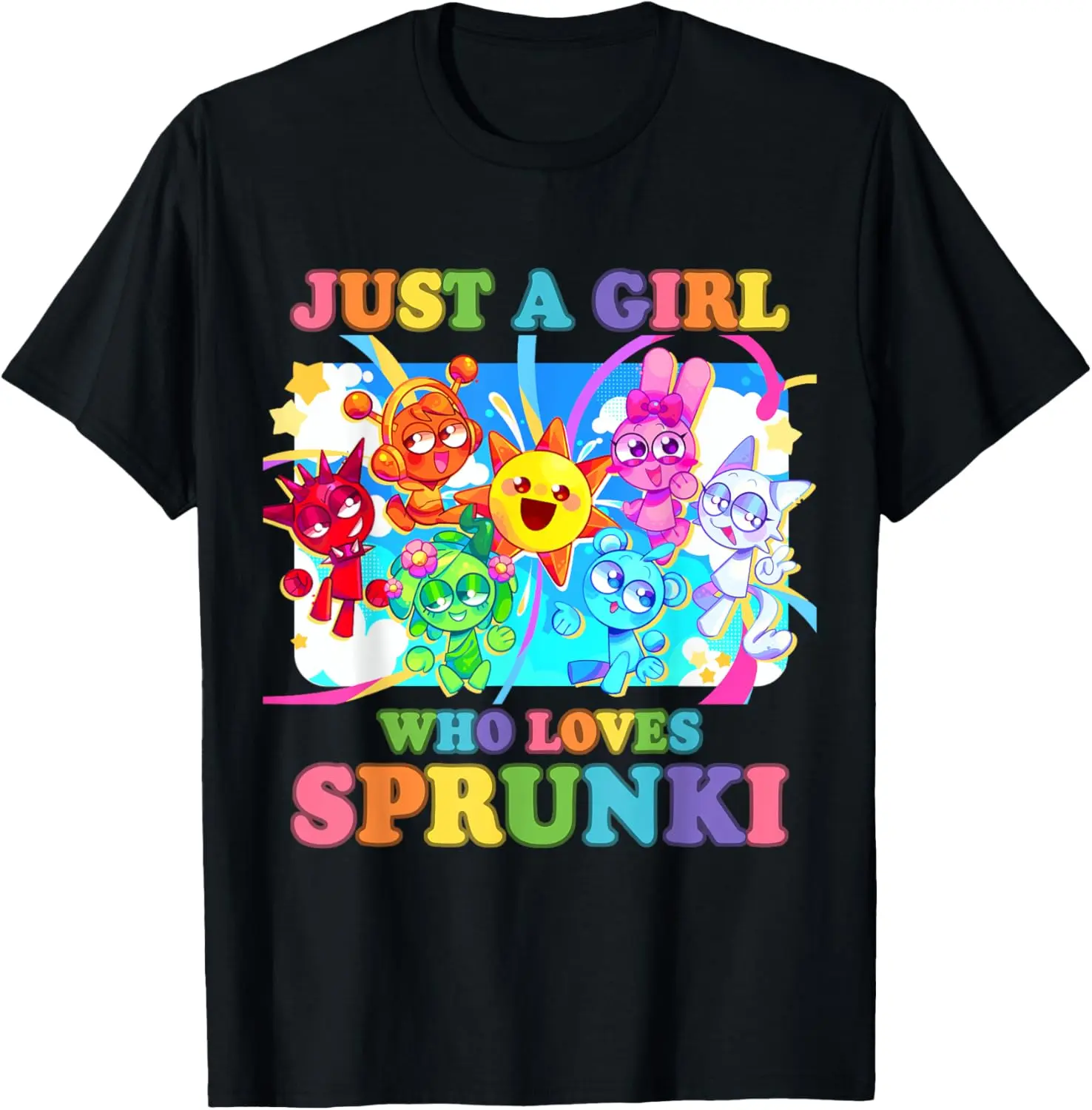 Funny Sprunki Comfortable Crewneck Hoodie Sweatshirt Cotton T-Shirt For Girls