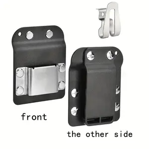 Heavy Duty Drill Holster Set – Cordless Drill Clip & Hook Holder for Impact Drivers, Nail Guns, Wrenches – Tear Resistant Low Profile Pouch with Metal & Plastic Construction – Fits 2 Inch Tool Belts, Quick Release DIY Organizer