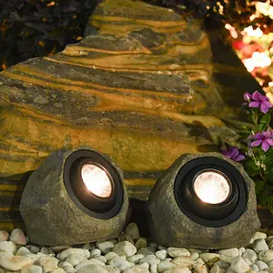 Solar-Powered Stone Garden Light - Easy Install, No Wiring Needed, Perfect for Outdoor Decor & Christmas Lawn Display