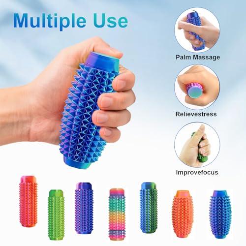 3PCS Adult Sensory Stress Relief Toys | Mild Pressure Stimulation for Anxiety Relief, Portable Spiky Keychain Fidget Toys for Travel