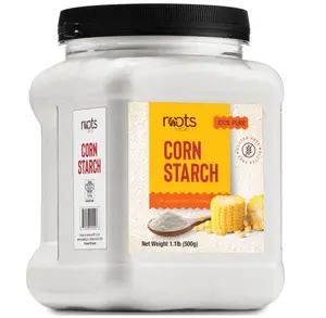 Roots Circle 100% Pure Corn Starch |17.63oz Airtight Container | All Natural Thickener for Soups, Stews, Gravy, Baking Pies, Puddings & Cakes | Gluten-Free, Non-GMO, Vegan, Kosher, Food-Grade