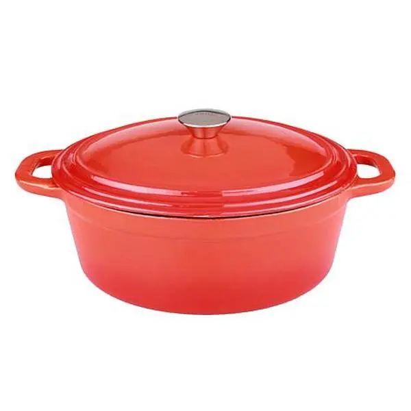 BergHoff Neo 8qt Cast Iron Oval Covered Dutch Oven, Orange BergHoff Neo 8qt Cast Iron Oval Covered Dutch Oven, Orange