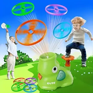 Kids Flying Saucer Launcher, Pop-Up Disc Throwing Game Toy for Indoor and Outdoor Fun, Perfect Gift for Boys and Girls