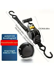 Heavy Duty Automatic Retractable Cargo Strap, No Assembly Required, Freely Stretchable, Automatic Retractable Tightener Binding Strap Luggage Rope Motorcycle Strap Fixing Tightening Strap, Perfect Holiday Gift