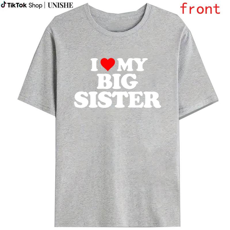 Soft Cotton I Love Heart My Big Sister Tee