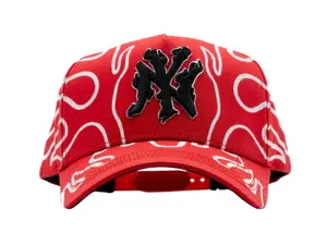 CASHED OUT HATS NY FLAMES RED SNAPBACK HAT FULL SET! CONYFLAMES RED