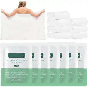 Disposable Towel,  USDA Biobased 55 in x 27.5 in Large Bath Towel Travel Towel Washcloth  for Hotel Camping  Hiking Beach Massage Salon Gym  (7 Pack)