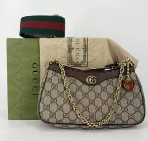 Pre-owned GUCCI GG Canvas Shoulder Bags Ophidia small shoulder bag BF00209
