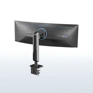Vertical Lift Single Ultrawide Monitor Desk Mount - Up to 49” Screens