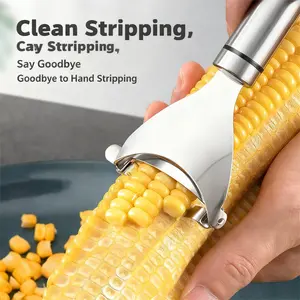 Stainless Steel Corn Hullers 2-Pack Corn Kernel Separators & Shellers Manual Peeling Tool for Efficient Kitchen Gadget