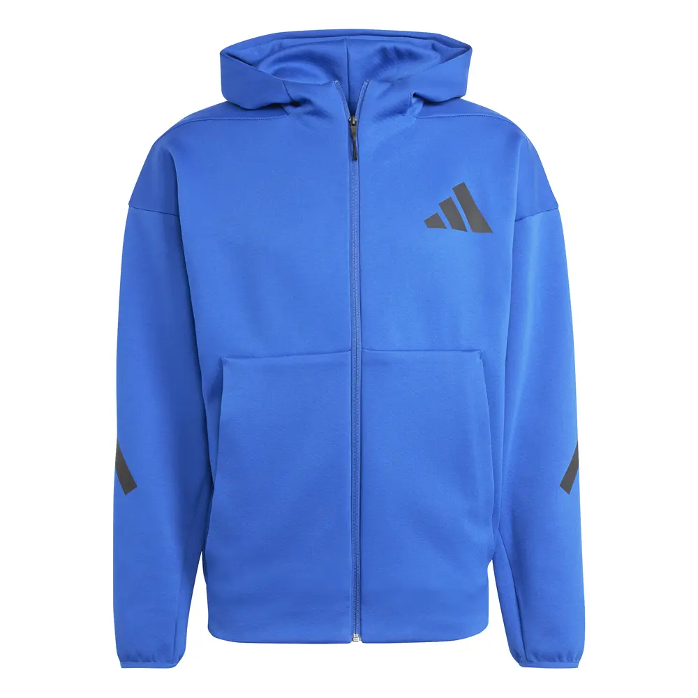 adidas Mens Z.N.E. Full-Zip Hooded Athletic Outerwear Casual - Blue