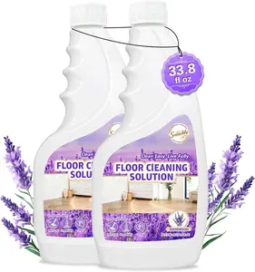 Snowlily 2 Pack Floor Cleaner Solution, High Concentration 1:100 Dilution Ratio, Universal Mop Liquid for Robot Vacuums and Wet Dry Vacuums, Safe for Hardwood and Tile, 33.8 Fl Oz Per Bottle