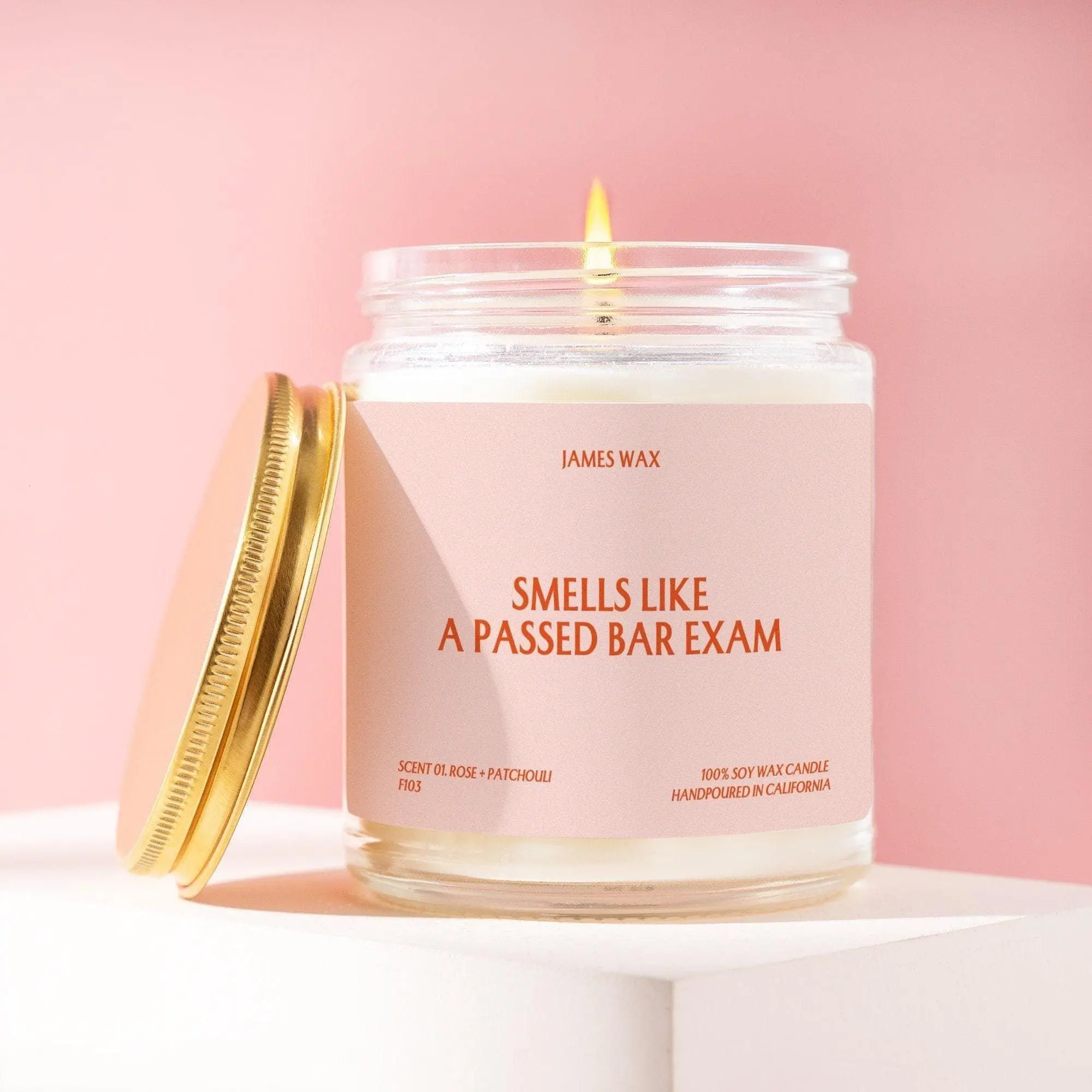 Passed the Bar Exam Soy Candle - Funny Lawyer Gift, Custom Graduation Candle, Celebration Gift for Future Lawyers or Law School Grads
