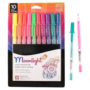 Gelly Roll Moonlight 10 Gel Pens - Bold Point Ink Pen for Journaling, Art, or Drawing - For Art Gifts, Holiday Gifts & DIY Projects - Assorted Bright Ink - Bold Line - 10 Pack
