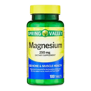 Spring Valley Magnesium Bone & Muscle Health Dietary Supplement Tablets 250 mg, 100 Count - Healthcare Supplement for Bone & Muscle Health - Calcium
