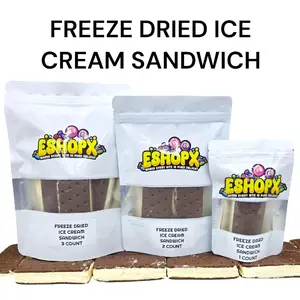 Eshopx Freeze dried Mini Ice-Cream Sandwich cruncy Ice-Cream Candy Sweet Snack Bonbon
