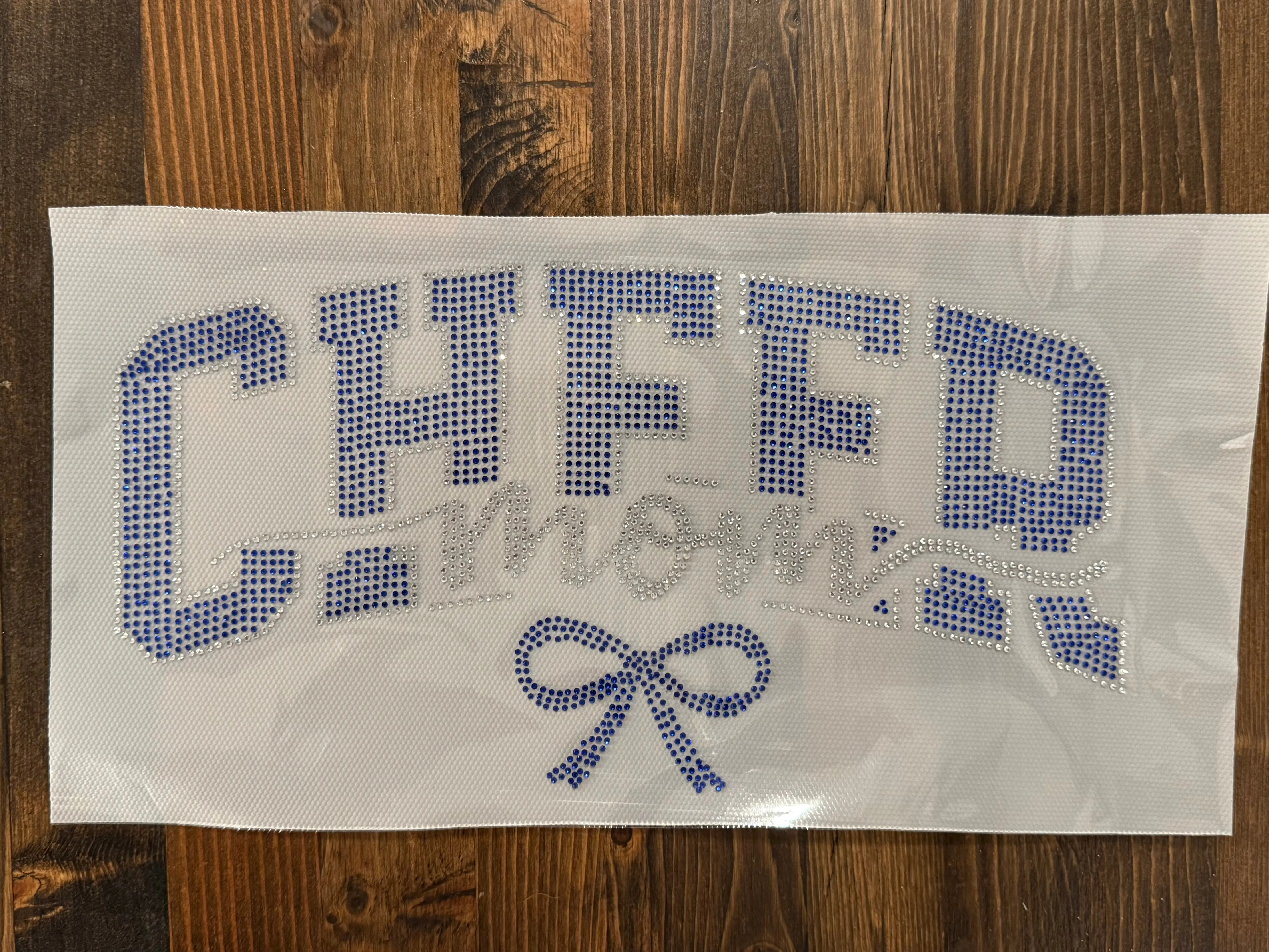 XL Cheer Mom Blue Rhinestone Patch – Cheer Apparel Iron-On/ Sew-On Patch