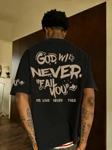 Men's Loose Fit Fashion Print T-Shirt, Casual Daily Wear, Thin Top, All-Season Clothing, Perfect Holiday Gift, Young College Street Style