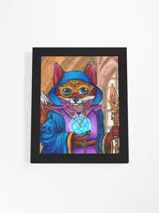 Steampunk Wizard Fox Framed Print