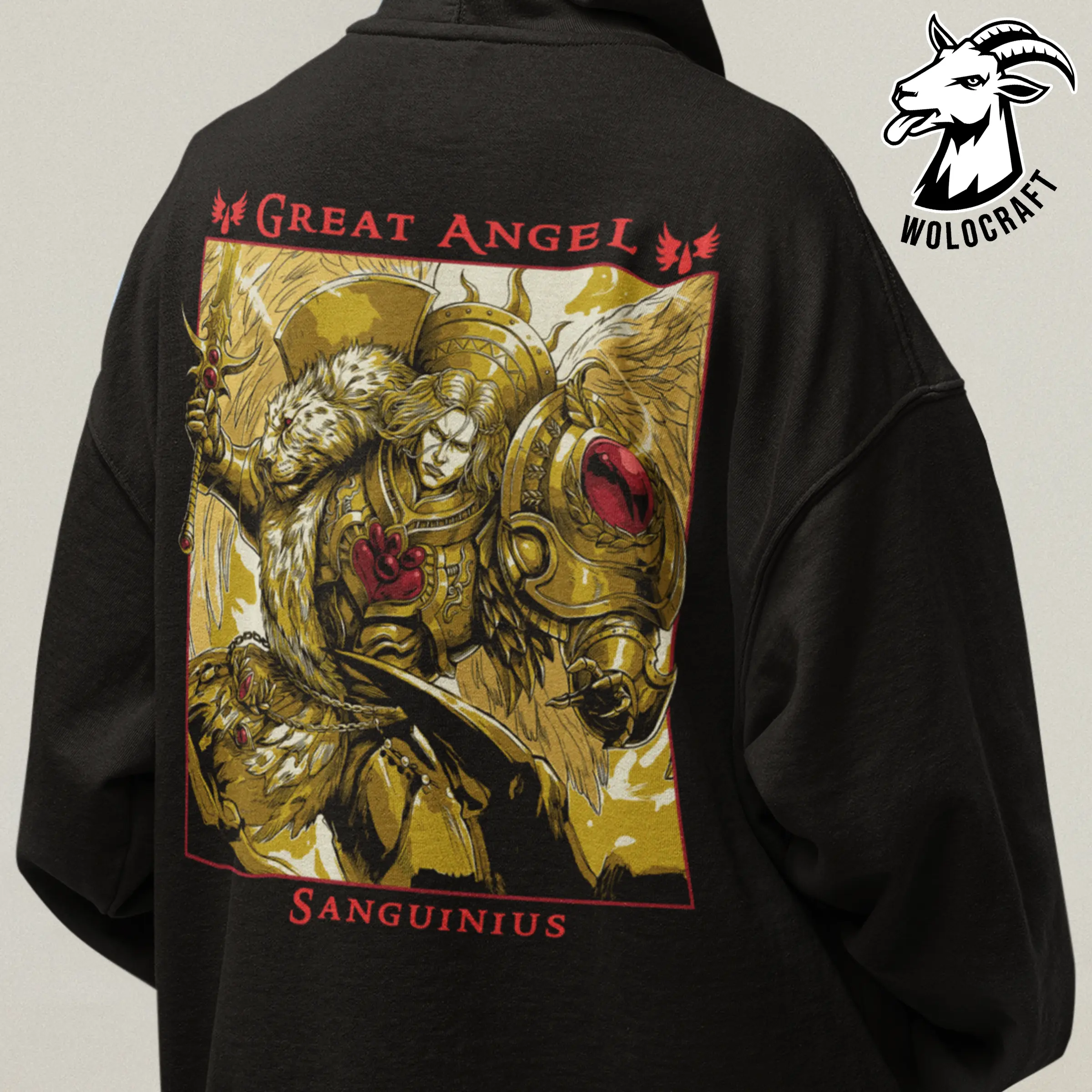 Sanguinius Warhammer 40K Hoodie, Great Angel Primarch Unisex top, Blood Angels Space Marine Fan Clothing, Cotton Sweatshirts