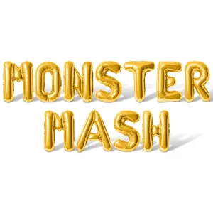 Letter Balloons - MONSTER MASH 16" Inch Alphabet Letters Foil Mylar Balloon Halloween Party Banner
