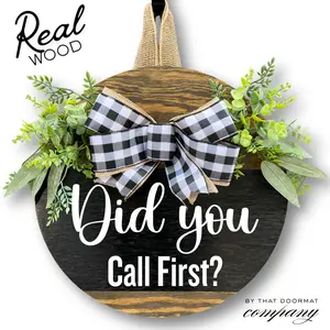 Did You Call First | Front Door Decor | Cute Decor | Front Door Wreath | Door Hanger | Door Wreath