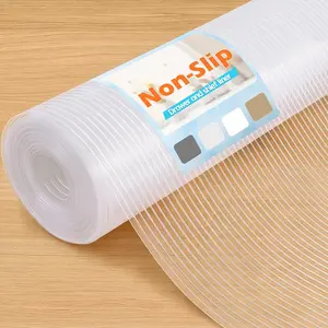 Non-Adhesive Shelf Liner, 12IN x 20FT Waterproof Cabinet & Drawer Liner, EVA Material Non-Slip Mat for Kitchen Cupboard, Refrigerator, Easy to Cut, Washable, Clear