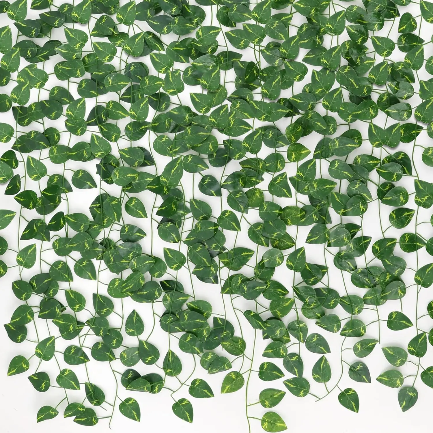 10 Pack Artificial Vines for Room Decor, Artificial Ivy Greenery Garland Fake Vines Hanging Plants Backdrop, Faux Green Leaves for Home Bedroom Wall Decoration