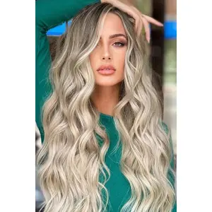Full Machine Made Long Wave Wigs 26''