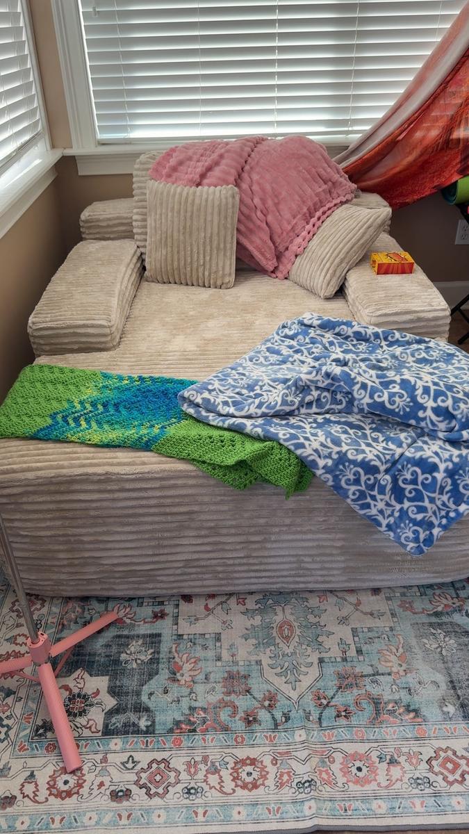 Item: Beige Plush Corduroy, Without Cup Holder