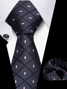 Men's High-Quality , Casual Elegant Tie Hanky Cufflinks Set, Wedding Party Shirt Accessories, Elegant Gift for Friends, 3-Piece Formal Wear Kit